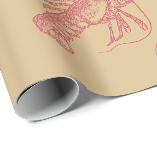 kerstlobster cadeaupapier (Rol Hoek)