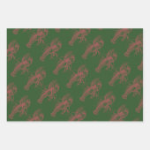 kerstlobster inpakpapier vel (Voorkant 2)