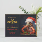 kerstlobster kaart (Staand voorkant)