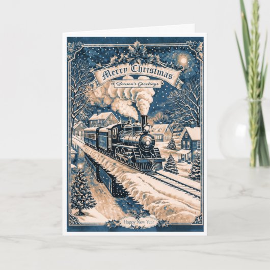kerstlocomotief kaart (Voorkant)