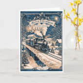 kerstlocomotief kaart (Gele Bloem)