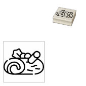 kerstlogboek rubberstempel (Gestempeld)