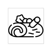kerstlogboek rubberstempel (Afrduk)