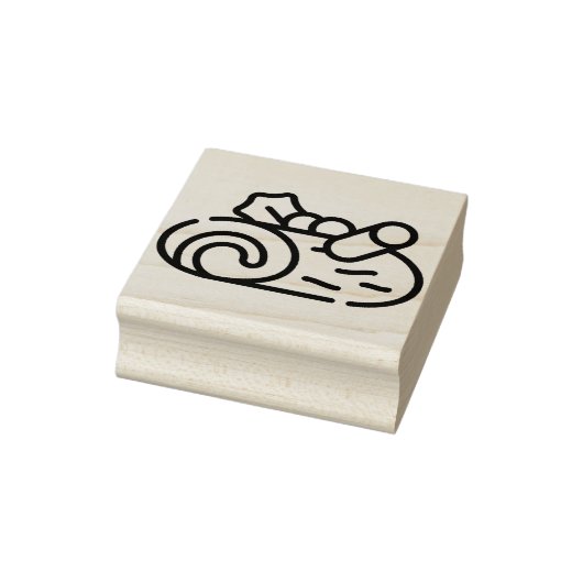 kerstlogboek rubberstempel (Stempel)