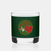 Kerstlogo met meerdere opties whisky glas (Voorkant)