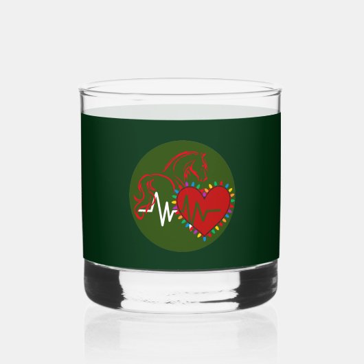 Kerstlogo met meerdere opties whisky glas (Achterkant)