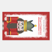 Kerstlogo van Red Nutcracker Company Rechthoekige Sticker (Voorkant)