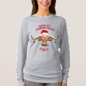 KerstLonghorn Steer T-shirt (Voorkant)