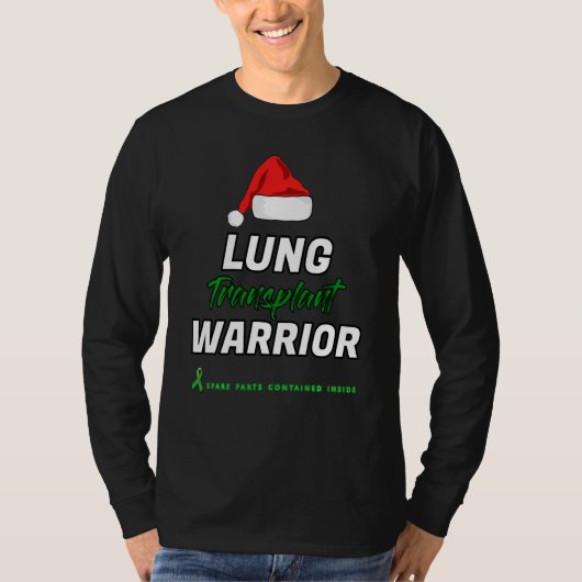 Kerstlonter Transplant Warrior Patiënt Overlevende T-shirt (Voorkant)