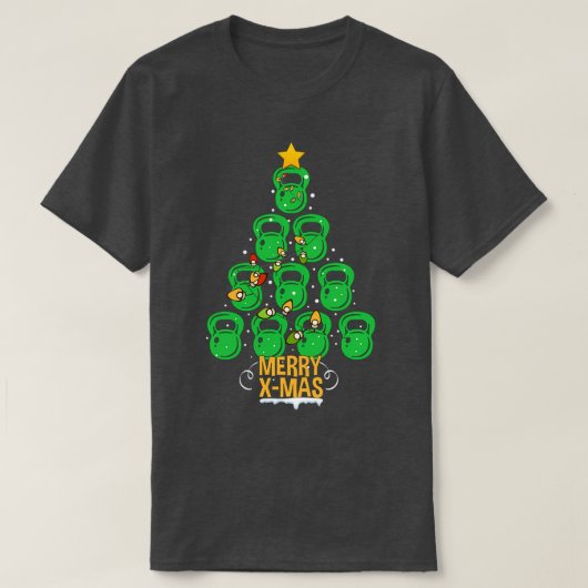 Kerstloopbaan Funny Xmas Gym Training 1 T-shirt (Design voorkant)