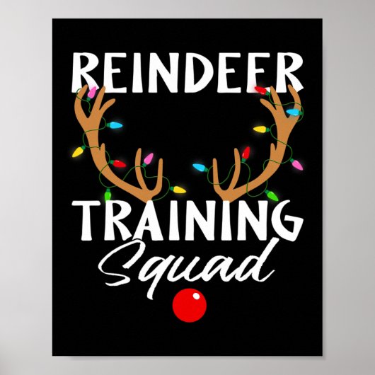 Kerstloopbaantrainingspad T Poster (Voorkant)
