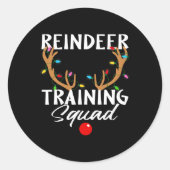 Kerstloopbaantrainingspad T Ronde Sticker (Voorkant)