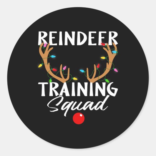 Kerstloopbaantrainingspad T Ronde Sticker (Voorkant)