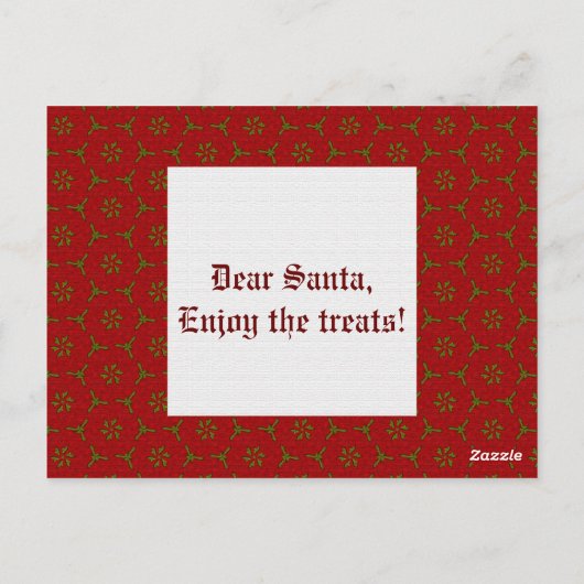 Kerstlooppatroon Briefkaart (Achterkant)