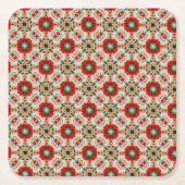 Kerstlooppatroon Kartonnen Onderzetters (Voorkant)