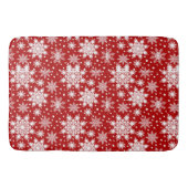 Kerstloos White Snowflakes Patroon Badmat (Voorkant)