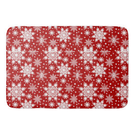 Kerstloos White Snowflakes Patroon Badmat