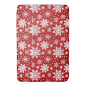 Kerstloos White Snowflakes Patroon Badmat (Voorkant Verticaal)
