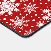 Kerstloos White Snowflakes Patroon Bureaumat (Hoek)