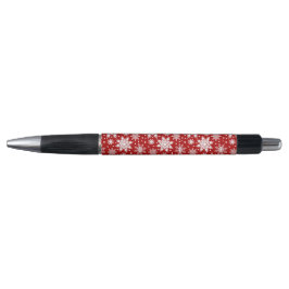 Kerstloos White Snowflakes Patroon Pen