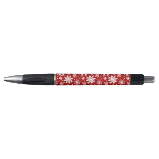 Kerstloos White Snowflakes Patroon Pen (Voorkant)