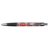 Kerstloos White Snowflakes Patroon Pen (Achterkant)