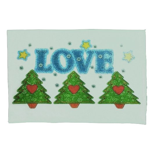 Kerstlove-draagtassen, standaardformaat kussensloop (Voorkant-Links)