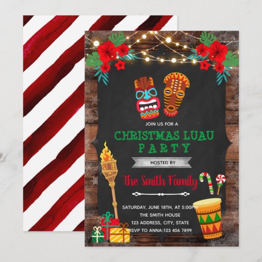 Kerstluau-thema Kaart (Voorkant / Achterkant)