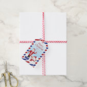 Kerstluchtpost met Santa Gift-Label Cadeaulabel (Met Touw)