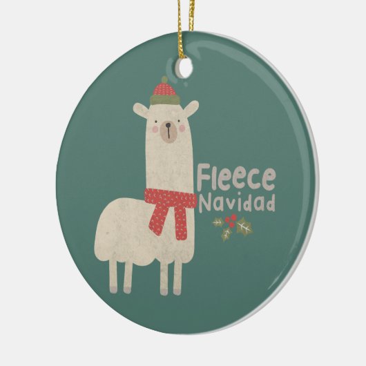 Kerstlui Pun: vlooien Navidad Keramisch Ornament (Links)