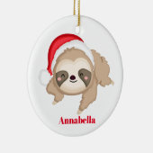 Kerstlui santa add name message keramisch ornament (Rechts)