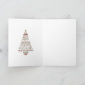 Kerstluiaard familie kaart (Binnen)