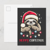 Kerstluiaard Festive Kerstman Feestdagenkaart (Voorkant / Achterkant)