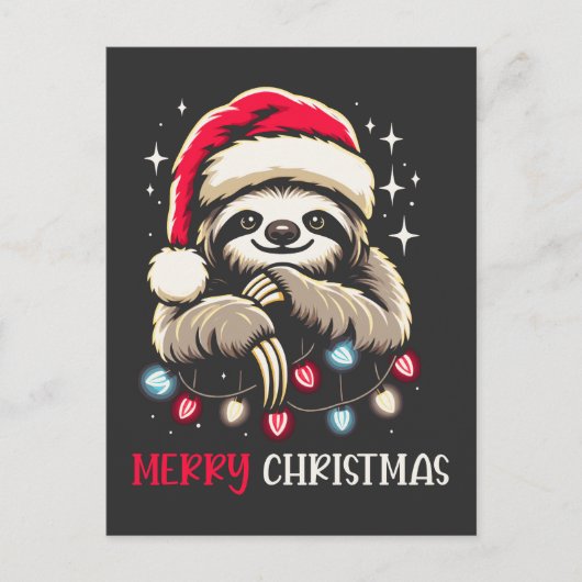 Kerstluiaard Festive Kerstman Feestdagenkaart (Voorkant)