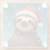 Kerstluiaard, glazen onderzetter (Achterkant)