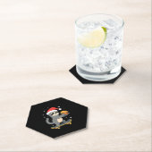 KERSTLUIAARD Grappige Kerst Skateboard Luiaard ( Kartonnen Onderzetters (Insitu)