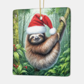 Kerstluiaard in het regenwoud keramisch ornament (Links)