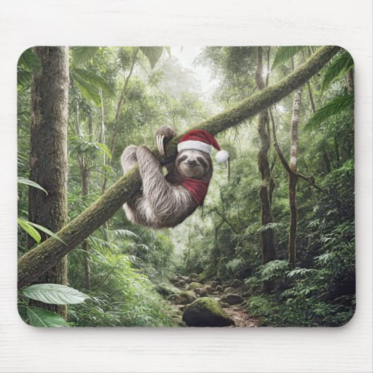 Kerstluiaard in het regenwoud muismat (Voorkant)