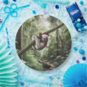 Kerstluiaard in het regenwoud papieren bordje (Feest)