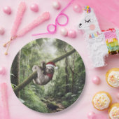 Kerstluiaard in het regenwoud papieren bordje (Feest)