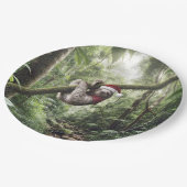 Kerstluiaard in het regenwoud papieren bordje (Gekanteld)