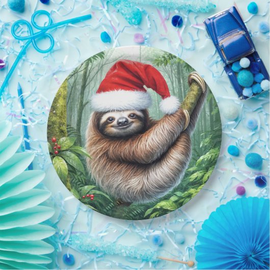 Kerstluiaard in het regenwoud papieren bordje (Feest)