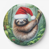 Kerstluiaard in het regenwoud papieren bordje (Voorkant)