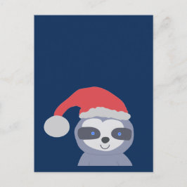 Kerstluiaard met kerstmuts briefkaart