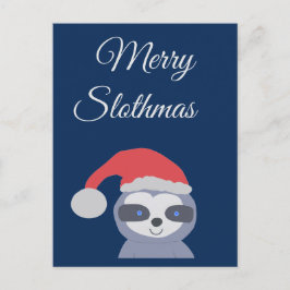 Kerstluiaard met kerstmuts briefkaart