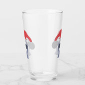 Kerstluiaard met kerstmuts glas (Rechts)