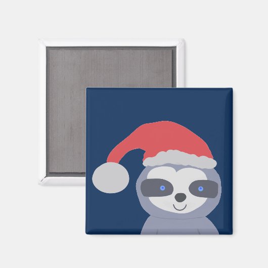 Kerstluiaard met kerstmuts magneet (Voorkant / Achterkant)