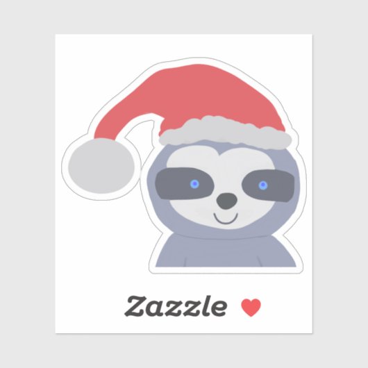 Kerstluiaard met kerstmuts sticker (Vel)