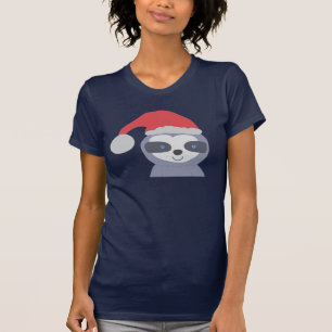 Kerstluiaard met kerstmuts t-shirt