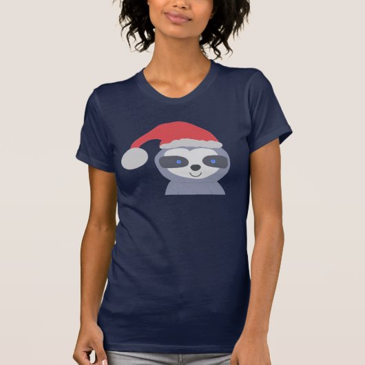 Kerstluiaard met kerstmuts t-shirt (Voorkant)